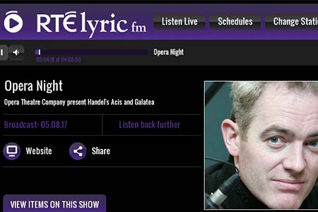 LISTEN BACK TO ACIS & GALATEA ON RTE LYRIC FM OPERA NIGHT