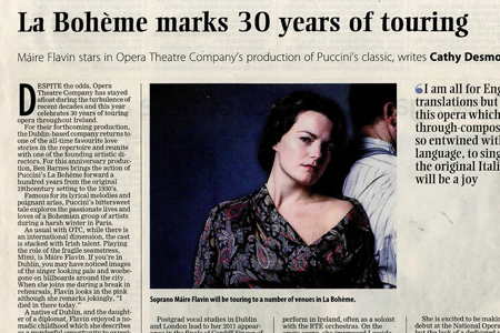 La bohème marks 30 years touring opera